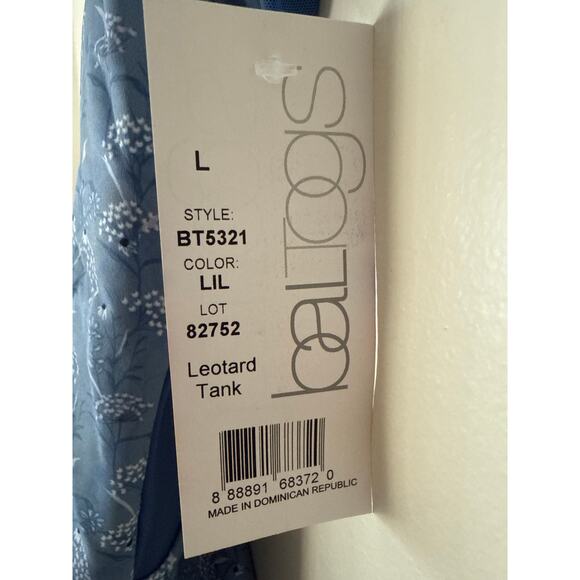 NWT BalTogs Lily of the Valley Sweetheart Tank Leotard L - Picture 4 of 7